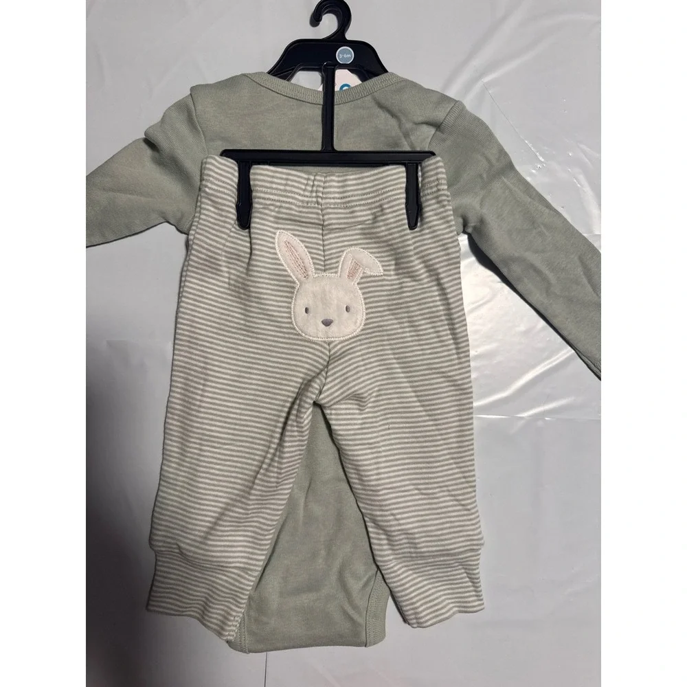 NWT Carters Child of Mine Baby Easter Outfit‎ Set 3-6M Green Bunny